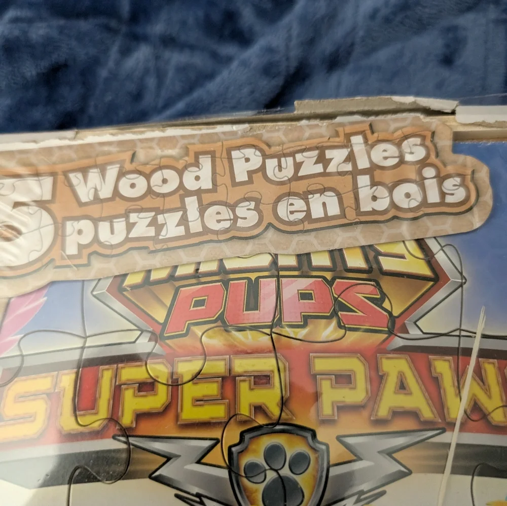 PAW Patrol Pups Super Paws Wood Puzzle Set - Blue, Red, Yellow, White